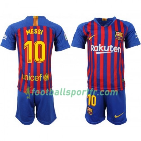 Tenue Barcelone Messi 10 Enfant Domicile 2018-2019 Maillot de Foot
